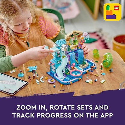 LEGO Friends Heartlake City Water Park Summer Toy Building Set for Kids, Creative Play for Girls and Boys Ages 8 Years and Up, Includes 3 Mini Dolls, a Micro Doll, 3 Water Slides and Whirlpool, 42630