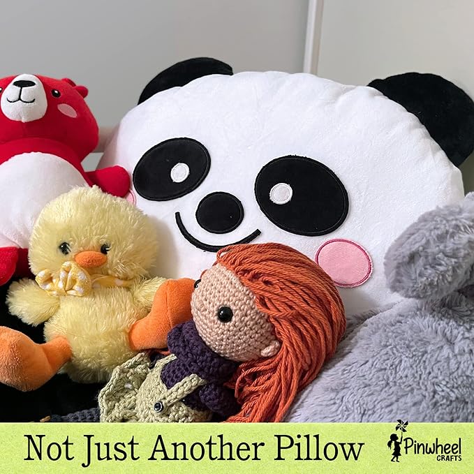 Pinwheel Crafts Beginner Sewing Kit for Kids 8-12 - Easy DIY Panda Pillow Kit - Learn to Sew - Kids Sewing Craft Gifts - Make Your Own Stuffed Animal Panda Plush Toy