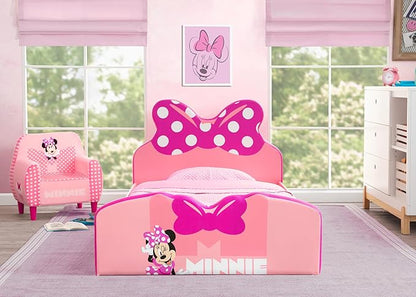 Delta Children Disney Minnie Mouse Upholstered Twin Bed, Pink