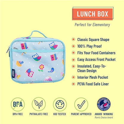 Wildkin Kids Insulated Lunch Box for Boys and Girls, Perfect Size for Packing Hot or Cold Snacks for School and Travel, Mom's Choice Award Winner, BPA-free, Olive Kids (Birdie)