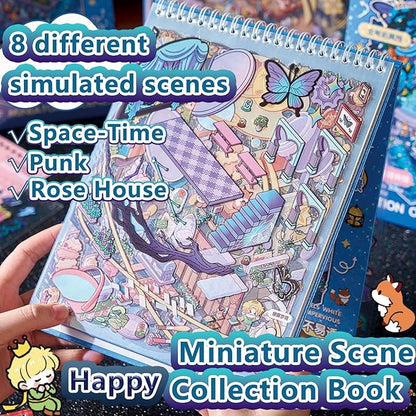Large Sticker Book Collection, 700+ DIY 3D Sticker Scenes, Premium Reusable Craft Kit for Stress Relief, Mix and Match Creative Sets to Make Stickers for Gifts and Therapy [Royal Blue]