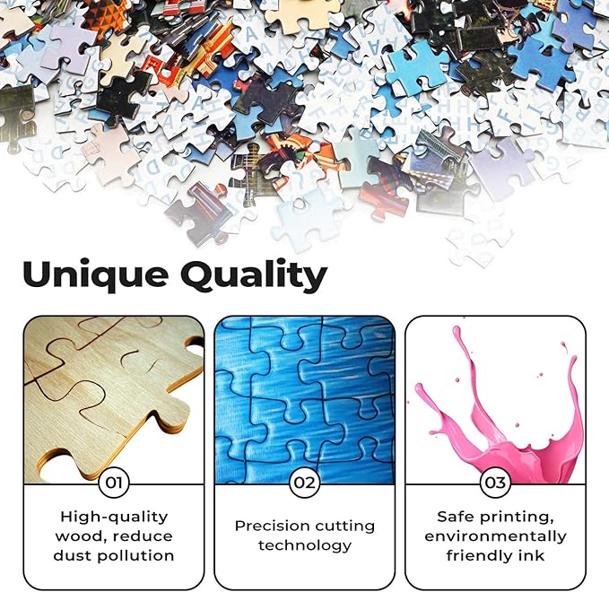 Puzzles for Adults Jigsaw Puzzles 1000 Pieces for Adults Kids– Tractor Collecting Wheat Wooden Puzzle Jigsaw Puzzle Artwork Intellective Educational Toys Gifts(29.5x19.7 Inches)