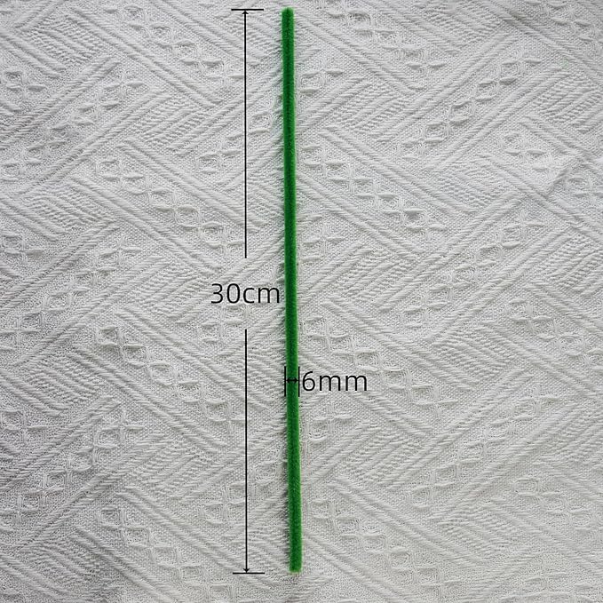 Qirimoi Green Pipe Cleaners Craft Pipe Cleaners Bulk Pipecleaners Crafts Supplies，200Pcs Green