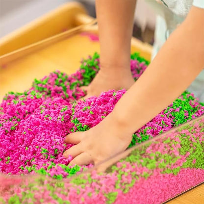 Educational Insights Playfoam Pluffle for Sensory Bins 4-Pack - Green, Pink, Yellow & Purple Sensory Bin Filler for Sensory Table, Great for Sensory Play