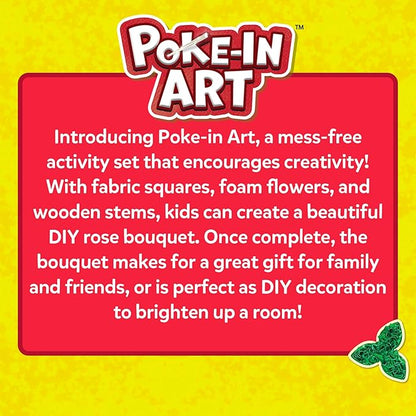 Skillmatics Poke-in Art - Rose Bouquet, DIY Wood Craft Kit, Mother’s Day Gift, Mess-Free Creative Play for Girls and Boys Ages 4, 5, 6, 7, 8, 9, 10, 11, 12, Fine Motor Skills