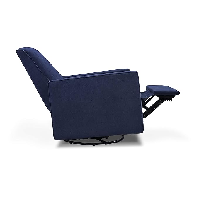 DaVinci Piper Upholstered Recliner and Swivel Glider in Navy, Greenguard Gold & CertiPUR-US Certified