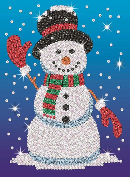 Sequin Art Red Norman The Snowman, Sparkling Arts and Crafts Kit; Creative Crafts for Adults and Kids