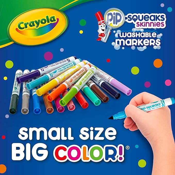 KS Crayola 24 Pip-Squeaks Skinnies Fine Line Washable Markers