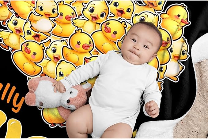 I Just Really Like Ducks Blanket Adult duck Blanket Kids Funny Blanket Suitable for Bedroom bed sofa Crib Couch Chair outdoor All Season Items That Yellow Duck Lovers Will Love 80"x60"for Adult