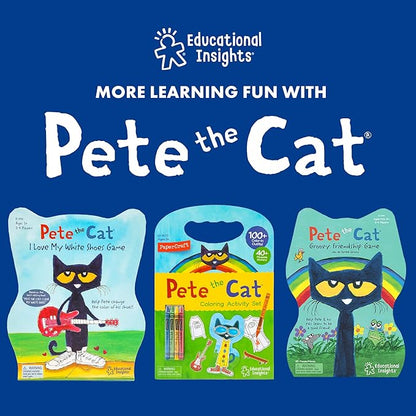 Educational Insights Hot Dots Pete The Cat Kindergarten Reading & Math Workbook, Includes 200 Activites, Reading Games for Kids Ages 5+