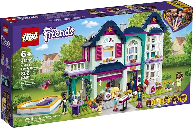 LEGO Friends Andrea's Family House 41449 Building Kit; Mini-Doll Playset is Great Gift for Creative 6-Year-Old Kids, New 2021 (802 Pieces)