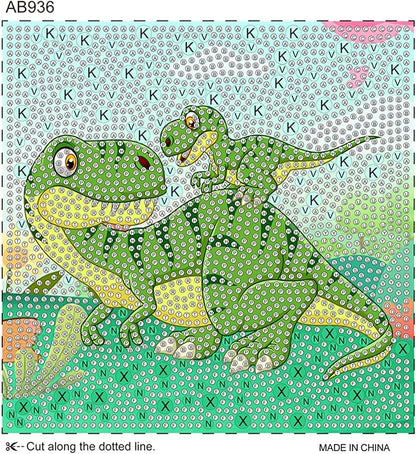 Junrife 5D Diamond Craft Kits Stickers for Kids,Gem Kids' Paint by Number Kits Mosaic Sticker - Best Gifts for Girls Over Ages 6 Easy for Kids Adult Beginners