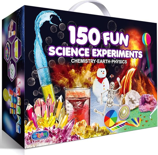 UNGLINGA 150 Experiments Science Kits for Kids Boys Girls, Scientific Toys Gifts Ideas Birthday Christmas, S.T.E.M Project Chemistry Break Geodes, Volcano, Physics Educational Activities