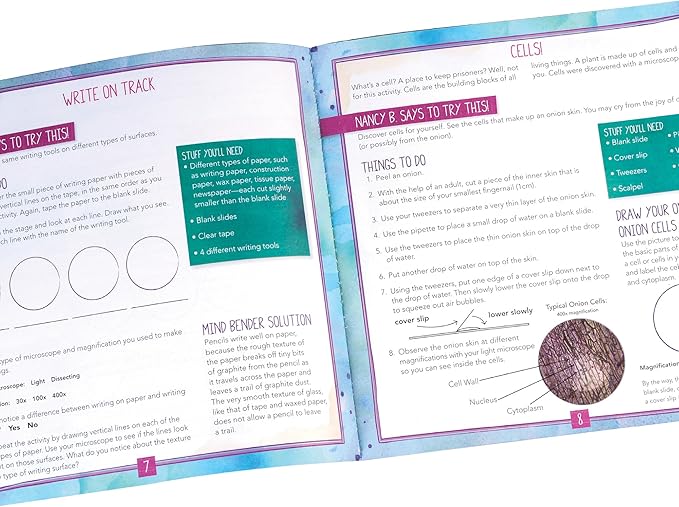 Educational Insights Nancy B's Science Club Microscope for Kids, Microscope Kit, Gift for Boys & Girls, Ages 8-12