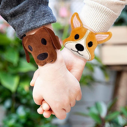 12 PCS Stuffed Dog Animal Slap Bracelets Plush Animal Slap Bracelets Cute Wrist Slap Band Toy Wrist Animals Wrist Pets Slap Bracelet Wrist Toy for Boys Girls Birthday Gifts Party Favors 6 Styles