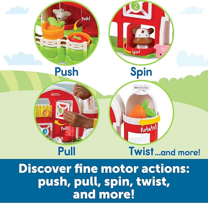 Learning Resources Peekaboo Learning Barnyard Playset, Toddler Learning Toys, Preschool Learning Activities for Boys and Girls, Easter Toys for Kids, Ages 18+ Months