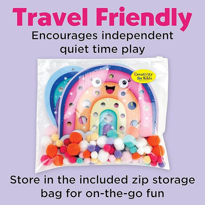 Creativity for Kids Pom Pom Pictures: Magical - Rainbow and Unicorn - Preschool and Toddler Crafts, Gifts for Ages 3+