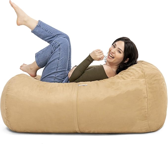 Jaxx Sofa Saxx Bean Bag Lounger, 4-Feet, Camel