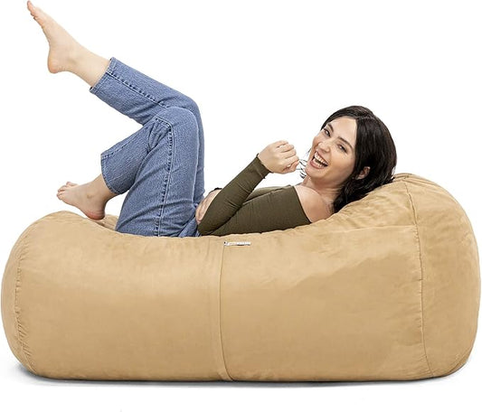 Jaxx Sofa Saxx Bean Bag Lounger, 4-Feet, Camel