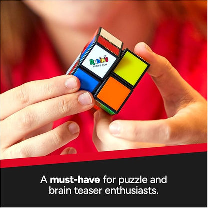 Rubik's Cube, The Official 2x2 Rubik's Cube Mini Classic Color-Matching Puzzle, Twisting Fidget Toy, Challenging Brain Teaser & Sensory Puzzle for Adults, Teens, & Kids, for Ages 8 & Up
