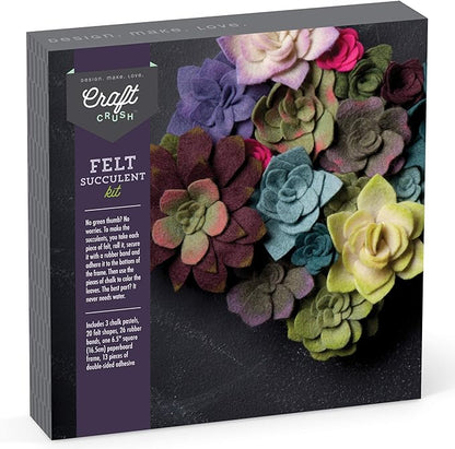 Craft Crush — Felt Succulents Craft Kit — Display Kit — Fun & Easy — Ages 13+, Small