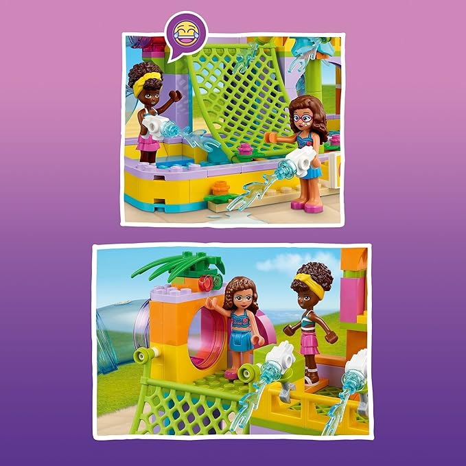 LEGO Friends Water Park Set 41720 Swimming Pool and Slides, Heartlake City Toy, Pretend Play Birthday Gift Idea for Kids Ages 6 Plus