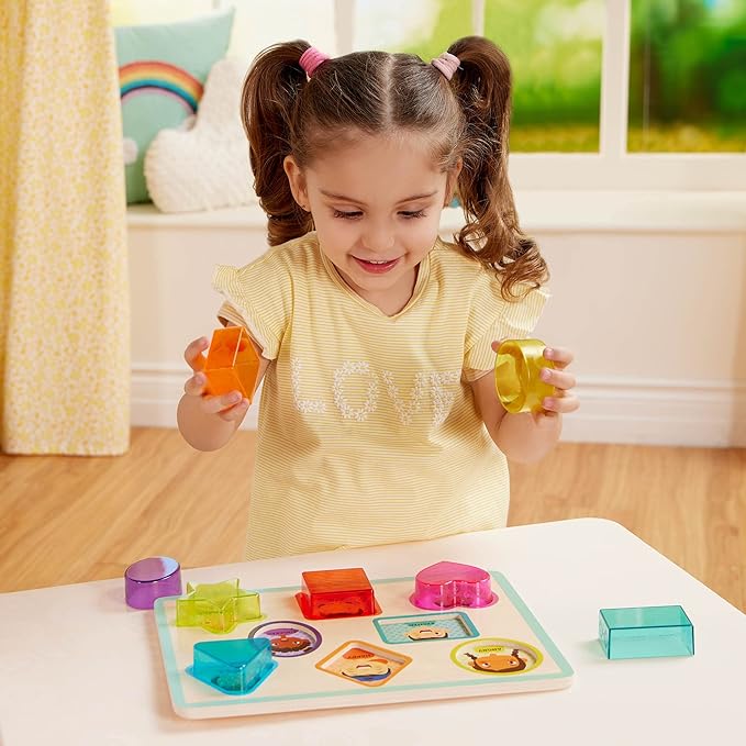 B. toys- Shapes & Emotions- Chunky Puzzle – Toddler Puzzle – Geometric Shapes & Emotions – Classic Toys for Kids – 2 Years +