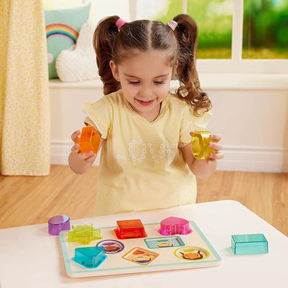 B. toys- Shapes & Emotions- Chunky Puzzle – Toddler Puzzle – Geometric Shapes & Emotions – Classic Toys for Kids – 2 Years +