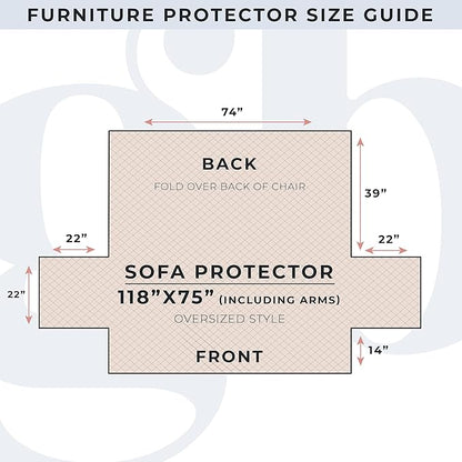 Great Bay Home Reversible Floral Patchwork Furniture Protector Scalloped Edge Stain Resistant Printed Furniture Protector Maribel Collection (Sofa, Burgundy/Taupe)
