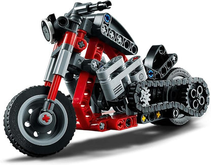 LEGO Technic Motorcycle 42132 Model Building Kit; Give Kids a Treat with This Motorcycle Model; 2-in-1 Toy for Kids Aged 7+ (163 Pieces)