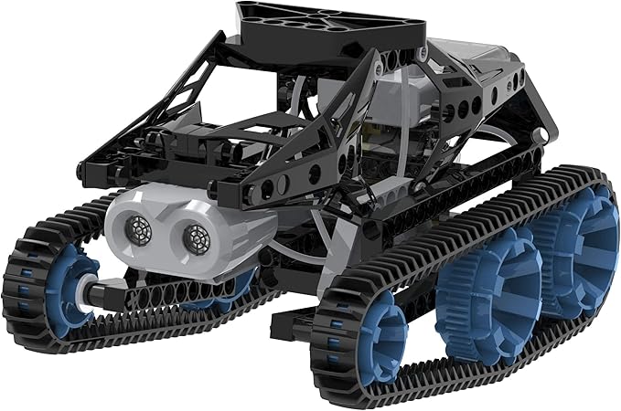 Thames & Kosmos | Robotics Smart Machines: Tracks & Treads | for Kids 8+ | STEM Kit Builds 8 Robots | Color Manual to Help with Assembly | Requires Tablet or Smartphone | Parents' Choice Silver Award