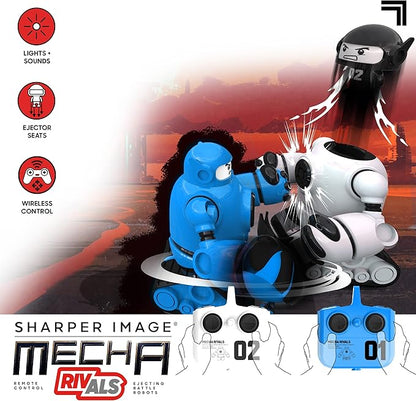 Sharper Image® Mecha Rivals Remote Control Battle Robots, Two-Player Wireless Fighting Set with Lights and Sounds