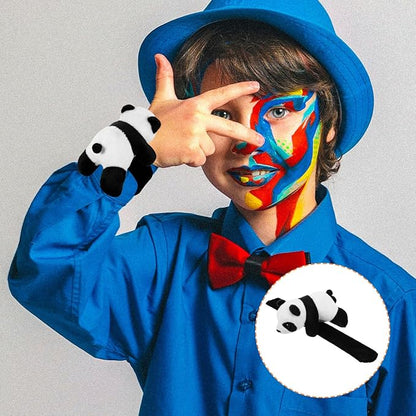 Abaodam Animal Slap Bracelet Panda Slap Bracelet Plush Panda Stuffed Animal Hugger Snap Wrist Band for Kids Birthday Party