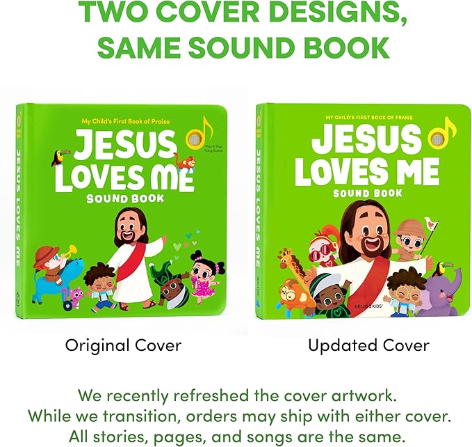Jesus Loves Me Christian Sound Books for Kids - 6 Bible Songs for Toddlers – Christian Easter Gifts for Kids, Baby Books & Toys for Kids - Easter Basket Essentials, Baptism, Christening Baby Gifts