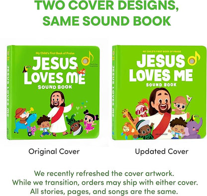 Jesus Loves Me Christian Sound Books for Kids - 6 Bible Songs for Toddlers – Christian Easter Gifts for Kids, Baby Books & Toys for Kids - Easter Basket Essentials, Baptism, Christening Baby Gifts