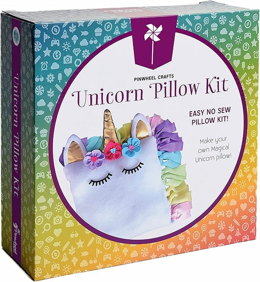 Unicorn Pillow Kit - No Sew Unicorn Craft Kit - Gifts for Girls, Arts and Crafts for Kids Ages 8-12 - Unicorn Toys for 6 Year Old Girl Gifts, Birthday, Easter, Toddlers, Teens