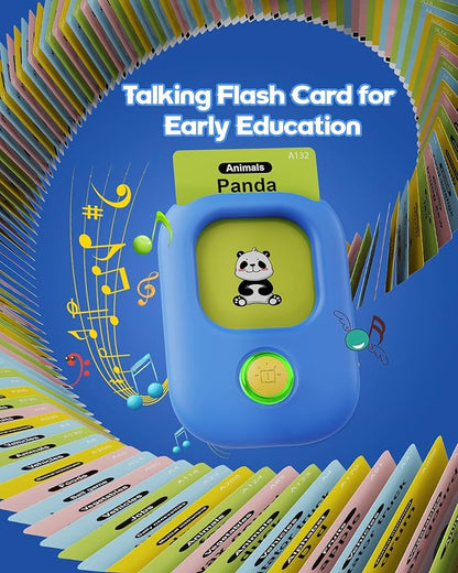 Toddler Toys for Boys 2-5 Years Old Gifts, Speech Autism Therapy Toys, Talking Flash Cards with 448 Sight Words, Learning Educational Montessori Sensory Toys for Autism Toddlers(Blue)