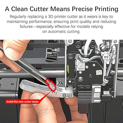 Original Bamboo Lab Replacement Filament Cutter Blade for Bambu lab P1S/P1P/X1/X1C/A1/A1 Mini 3D Printer - Prevent Filament Jams, Compatible with AMS Retractions