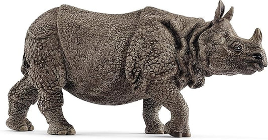 Schleich Wild Life, Animal Figurine, Animal Toys for Boys and Girls 3-8 Years Old, Indian Rhinoceros, Ages 3+