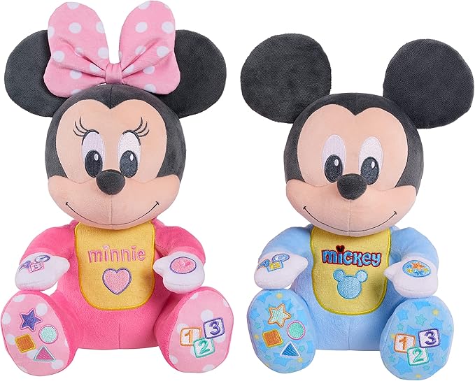 Disney Baby Musical Discovery Plush Minnie Mouse with Sounds and Phrases, Sings ABCs, 123s, and Colors Songs, Kids Toys for Ages 06 Month by Just Play