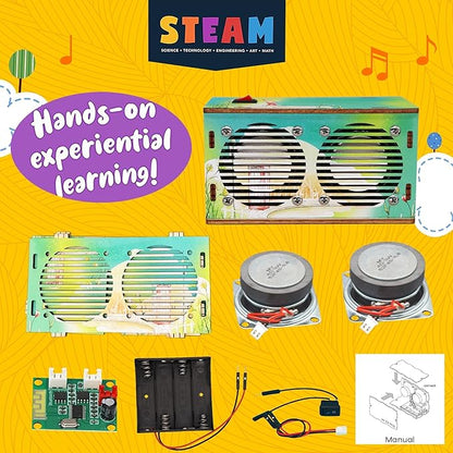 DIY Bluetooth Speaker Kit, Stem Projects for Kids Ages 8-12, Science Kits for Kids Age 12-14, STEM Kits for Kids Ages 10-12-14-16, Gifts for 9 10 11 12 13 14 15 16 Year Old Boys Teens (Green)