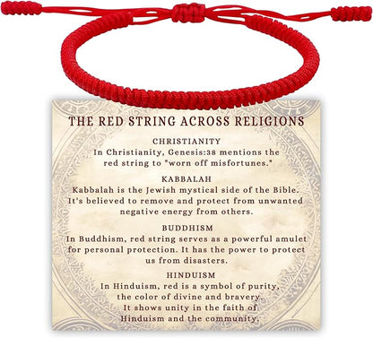 DAYANEY Red Bracelet for Women, Red String Bracelet for Protection as Girl Easter Basket Stuffers, Matching Jewelry for Couple, Christian Mens Good Luck Gifts Kabbalah Baby Braclets for Infant Kids
