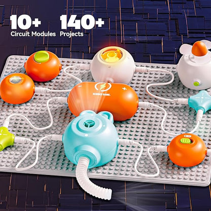 Science Kits for Kids - STEM Kits for Kids, Electronics Exploration Kit, 140+ Projects, 10+ Circuit Parts, STEM Educational Toy Gifts for Kids Boys Girls Ages 3 4 5 6 7 8 9 10 11 12