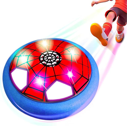 Hover Soccer Ball Indoor Toys,Boy Toys Gifts for Ages 4 5 6 7 8 10 12 Years Old,Air Floating Soccer Toy with LED Lights Foam Bumper,Kids Soccer Toys Birthday Gifts for Boys Girls (1 Pack)
