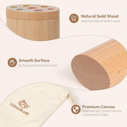 Wooden Montessori Sticks Toys for 1-3 Year Old, 7 Colors Sorting Learning Toys for Toddlers 1 2 3, Developmental Sensory Toys for Babies, Fine Motor Skills Travel Gifts for Baby Boys Girls