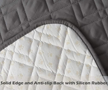 Ameritex Couch Sofa Slipcover 100% Waterproof Nonslip Quilted Furniture Protector Slipcover for Dogs, Children, Pets Sofa Slipcover Machine Washable (Dark Grey, 78")