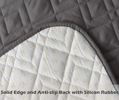 Ameritex Couch Sofa Slipcover 100% Waterproof Nonslip Quilted Furniture Protector Slipcover for Dogs, Children, Pets Sofa Slipcover Machine Washable (Dark Grey, 68")