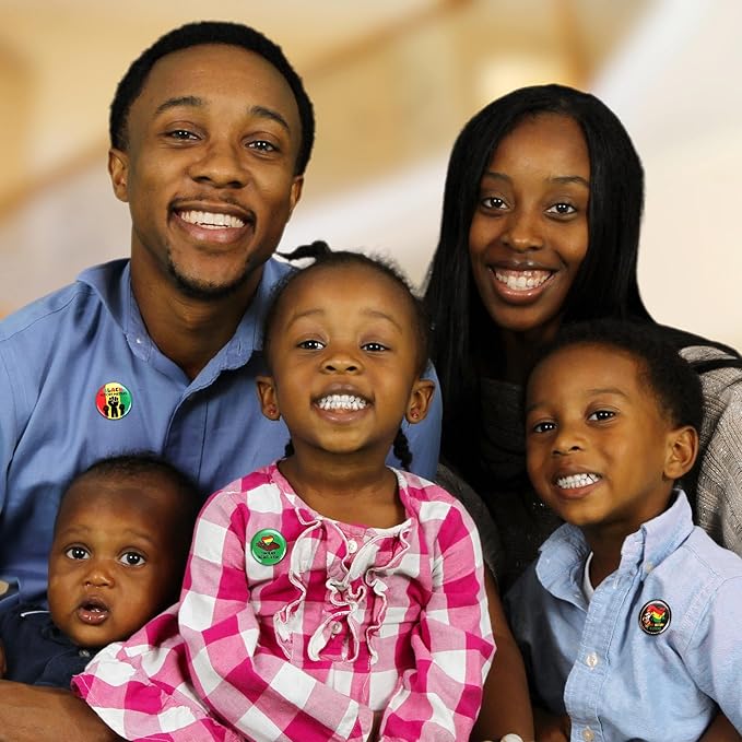 Frienda 60 Pcs Black History Month Party Favors Black History Slap Bracelets and Badge Pins for Freedom Day Patriotic Party Supplies for Black American Independence Day 1865 Juneteenth Decor