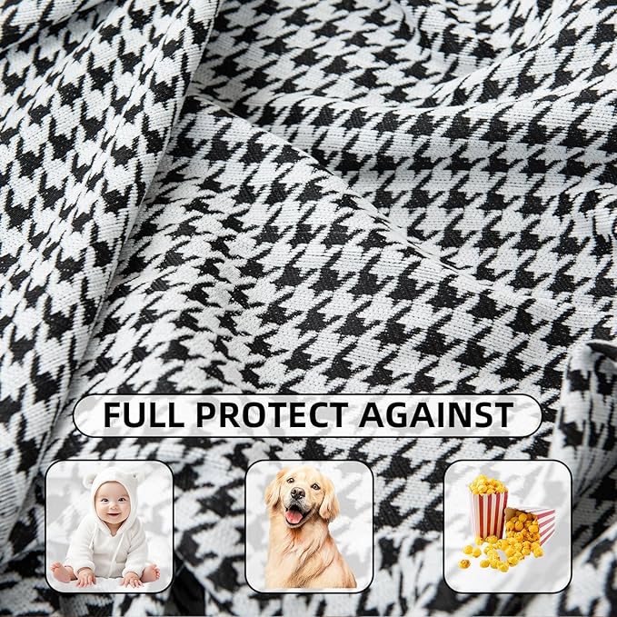 Recliner Chair Covers Lazy Boy Recliner Covers Armchair Cover Blanket Sofa Thick Soft Fabric Living Room Bedroom Throw Washable Sofa Slipcovers for Pets Kids (Houndstooth)