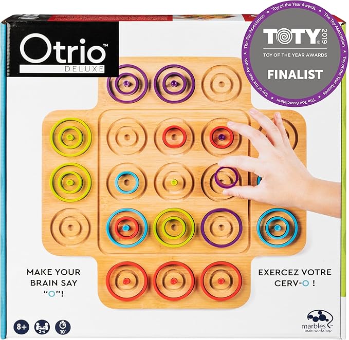 Spin Master Games, Otrio Wood Strategy Game, Fun Family Board Game, STEM Game, Interactive Puzzle Game, Family Game Night Game for Ages 8+